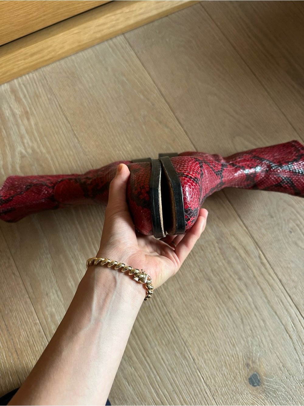 Labucq red python Caro boot - Picture 6 of 6